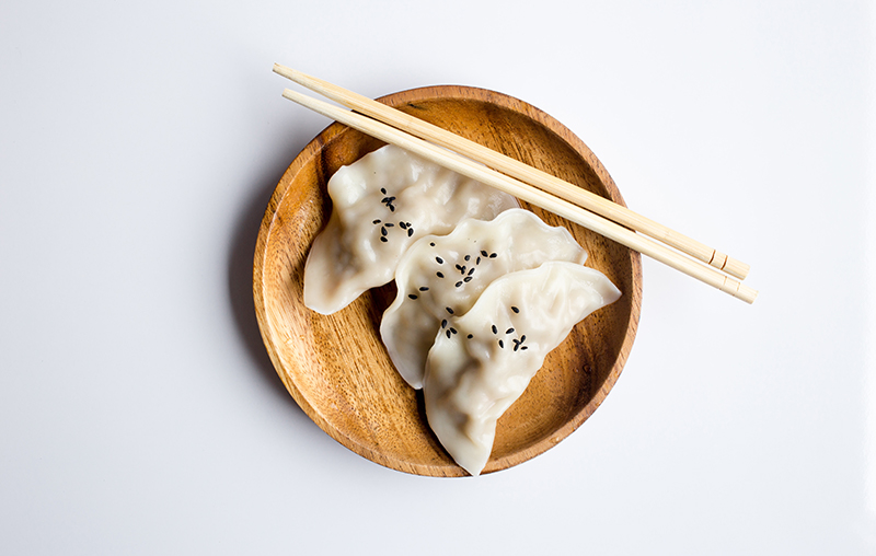 A yummy food dumpling.